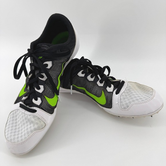 Nike Other - Nike Zoom Rival MD 7 Track Spikes Mens 9.5 White Black Volt 616312-103